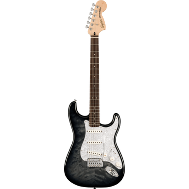 Fender Squier FSR Affinity Stratocaster QMT LRL WPPG Black Burst