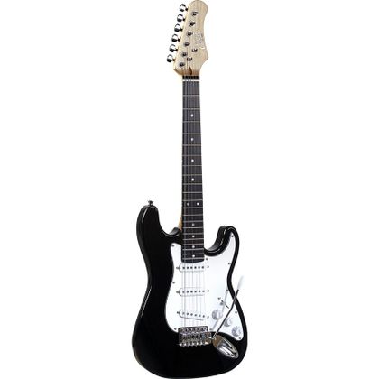 Eko S100 Black Chitarra elettrica nera per bambini 3/4