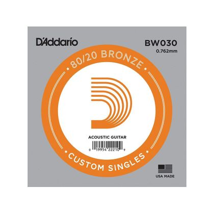 Corda singola per chitarra acustica D'Addario 80/20 030