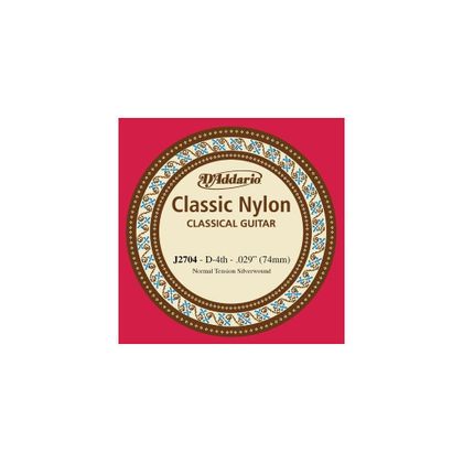 Corda singola per chitarra classica (RE - D) D'Addario 029 - Normal Tension