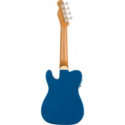 Fender Fullerton Tele Lake Placid Blue Ukulele concerto Telecaster elettrificato