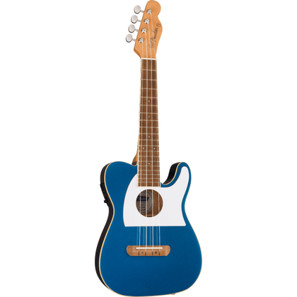 Fender Fullerton Tele Lake Placid Blue Ukulele concerto Telecaster elettrificato