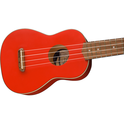 Fender FSR Venice Ukulele Soprano Fiesta Red