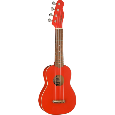 Fender FSR Venice Ukulele Soprano Fiesta Red