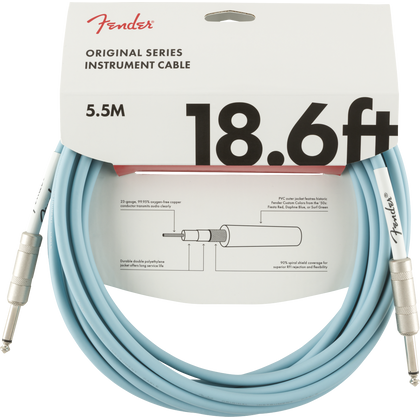 Fender Original Series Instrument Cable Daphne Blue Cavo per strumenti Jack - Jack 5.5 mt