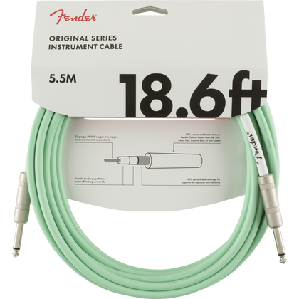 Fender Original Series Instrument Cable Surf Green Cavo per strumenti Jack - Jack 5.5 mt