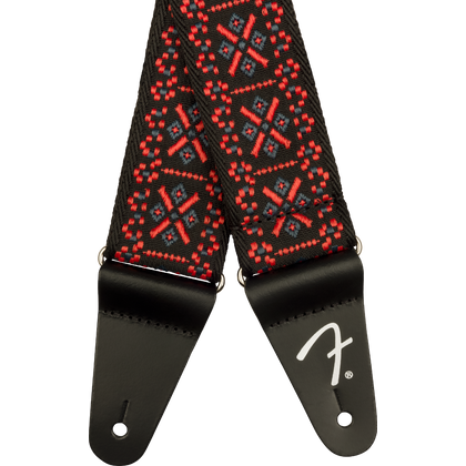 Fender Pasadena Straps Woven Lattice Red Tracolla per Chitarra e Basso