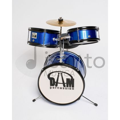 Batteria Acustica Junior 3 pezzi per bambini - Blu