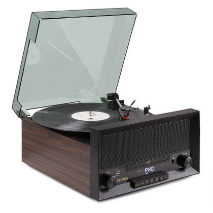 FENTON RP135W Record Player 60&rsquo;s Dark Wood