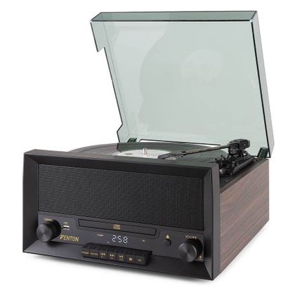 FENTON RP135W Record Player 60&rsquo;s Dark Wood