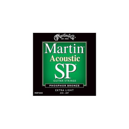 Martin MSP4000 Phosphor Bronze 92/8 Muta di corde per chitarra acustica Extra Light 010-047