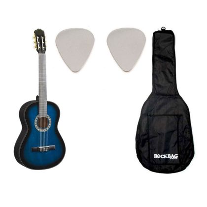 Chitarra classica blu DAM CG851BLS + custodia Rockbag + plettro omaggio