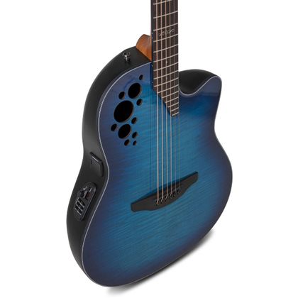 Ovation Celebrity Elite Plus Limited 2024 CE44P-BLFL-G Blue Flamed Maple Acustica Elettrificata