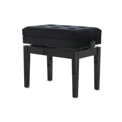 GEWA Panca per Pianoforte Deluxe Compartment Nero Lucido