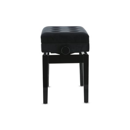 GEWA Panca per Pianoforte Deluxe Compartment Nero Lucido