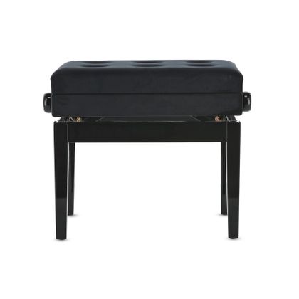 GEWA Panca per Pianoforte Deluxe Compartment Nero Lucido