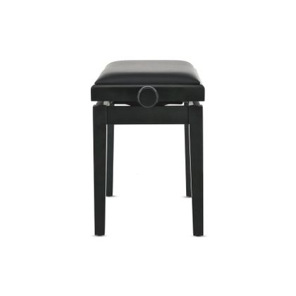 GEWA Deluxe Vinyl Panca per Pianoforte Regolabile Nero Lucido