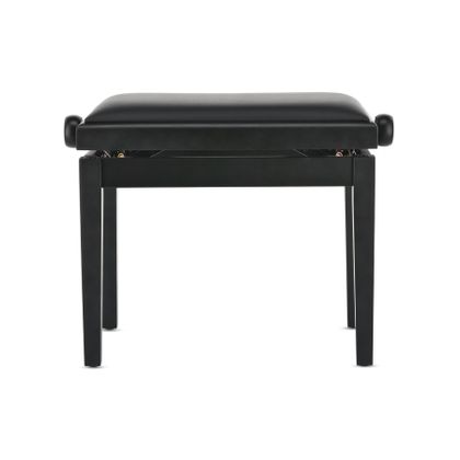 GEWA Deluxe Vinyl Panca per Pianoforte Regolabile Nero Lucido