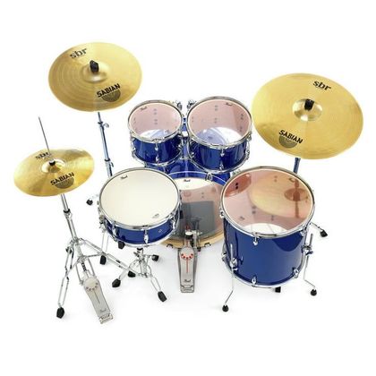 Pearl Export EXX725FBR High Voltage Blue Batteria acustica completa blu