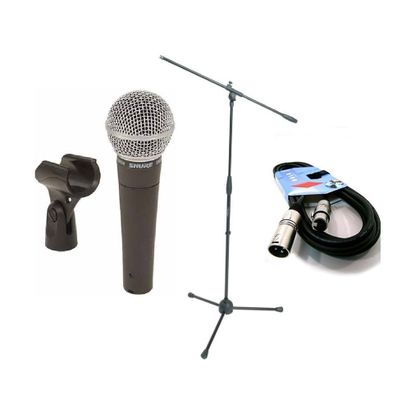 Shure SM58 + asta microfonica + cavo xlr xlr