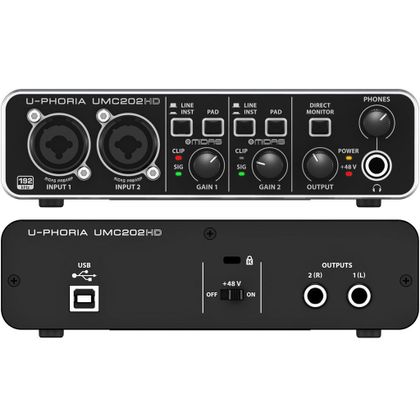 BEHRINGER UMC202HD Interfaccia audio usb con preamp midas e phantom