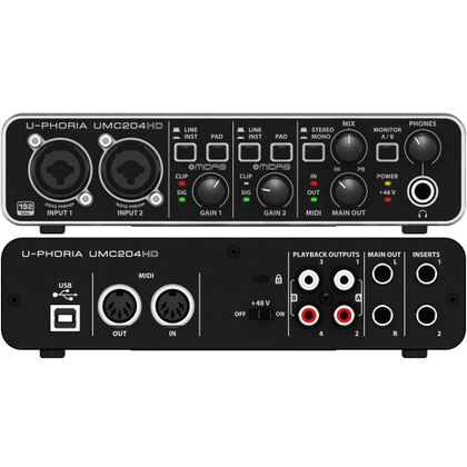 BEHRINGER UMC204HD interfaccia audio Midi Usb e Phantom