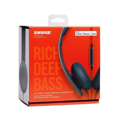 Shure SRH145M+ Cuffia chiusa con comandi per iPhone iPad e iPod