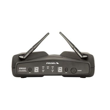 Proel WM600DKIT Sistema radiomicrofono UHF 2 canali palmare + archetto