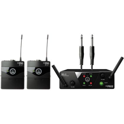 Doppio Radiomicrofono Archetto Sistema Wireless AKG WMS40 Pro Mini Dual Set
