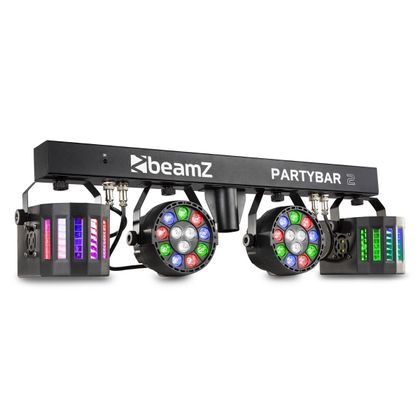 Beamz PartyBar2 2PAR 12x1W RGBW 2 derby R Barra con 4 Parled