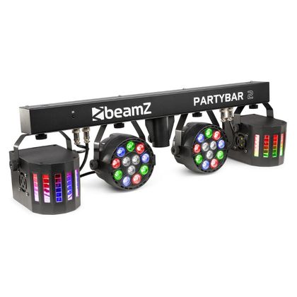 Beamz PartyBar2 2PAR 12x1W RGBW 2 derby R Barra con 4 Parled