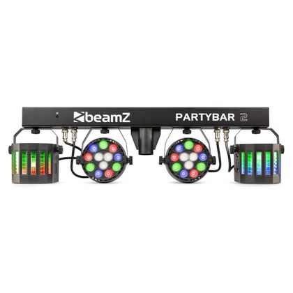 Beamz PartyBar2 2PAR 12x1W RGBW 2 derby R Barra con 4 Parled