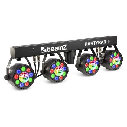 Beamz PartyBar3 4PAR 9x1W RGB MagicBall Barra con 4 Parled