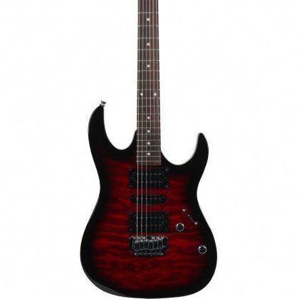 Ibanez GIO GRX70QA TRB Transparent Red Burst Chitarra elettrica Rossa