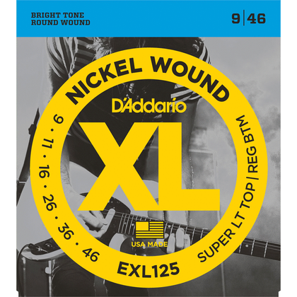 D'Addario EXL125 Muta di corde per chitarra elettrica Super Light Top / Reg Btm 009-046