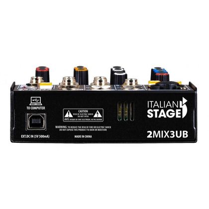 Italian Stage 2MIX3UB Mixer usb bluetooth 3 canali con effetti