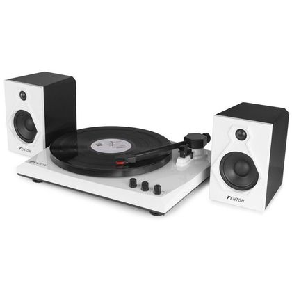 FENTON RP160BW Giradischi Bluetooth Bianco/Nero con casse