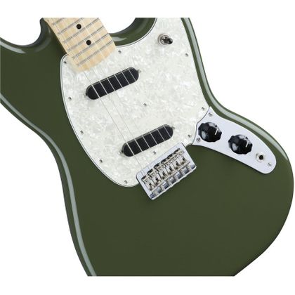 Fender Mustang MN Olive Chitarra elettrica verde