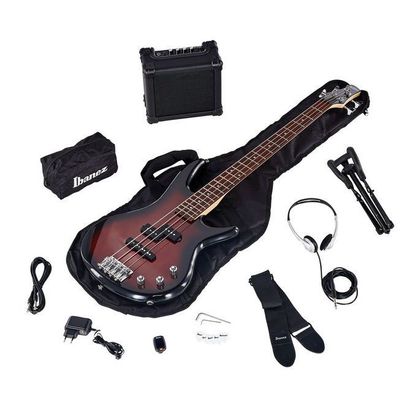 Ibanez IJSR190 WNS Jumpstart Kit Basso elettrico suburst con amplificatore 10W e accessori