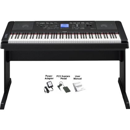 YAMAHA DGX660 Pianoforte digitale con stand + panca + cuffie + copritastiera omaggio