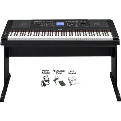 YAMAHA DGX660 Pianoforte digitale con stand e pedaliera + Cuffie + Copritastiera omaggio