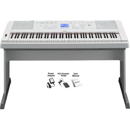 YAMAHA DGX660 White Pianoforte digitale bianco 88 tasti pesati con stand