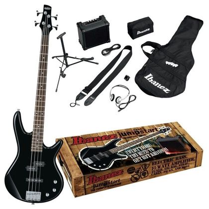 Ibanez IJSR190 BK Jumpstart Kit Basso elettrico black con amplificatore 10W e accessori