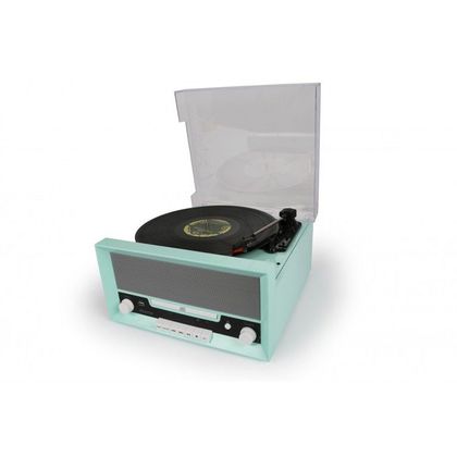 FENTON RP135 Giradischi 60's Combi USB, Bluetooth azzurro con lettore CD e altoparlanti integrati