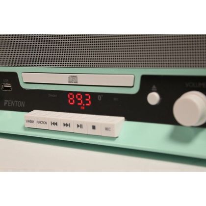 FENTON RP135 Giradischi 60's Combi USB, Bluetooth azzurro con lettore CD e altoparlanti integrati