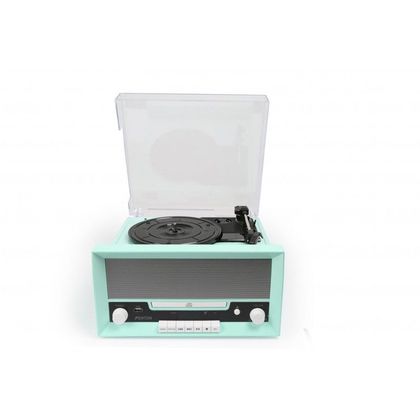 FENTON RP135 Giradischi 60's Combi USB, Bluetooth azzurro con lettore CD e altoparlanti integrati