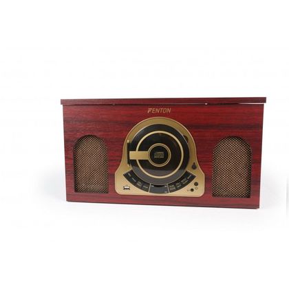 FENTON RP150 Giradischi Combo USB in legno con lettore CD e altoparlanti integrati