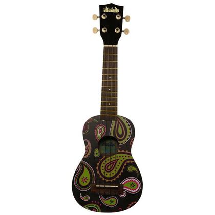 KALA MK-SBPAISLEY Ukadelic Black Paisley Ukulele soprano