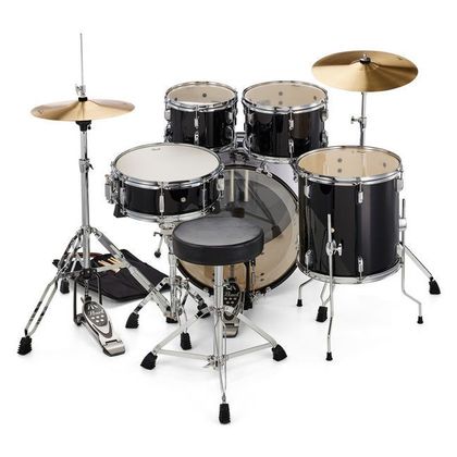 Pearl Roadshow RS525SC/C31 Jet Black Batteria acustica completa con piatti Sabian Nera