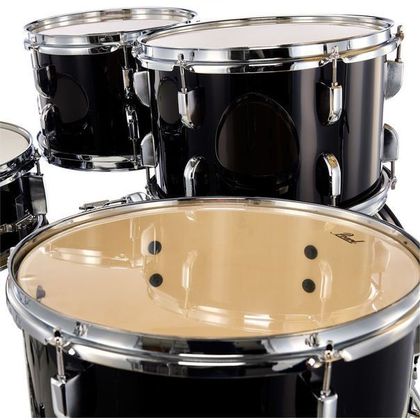Pearl Roadshow RS525SC C31 Jet Black Batteria acustica completa con piatti Sabian Nera